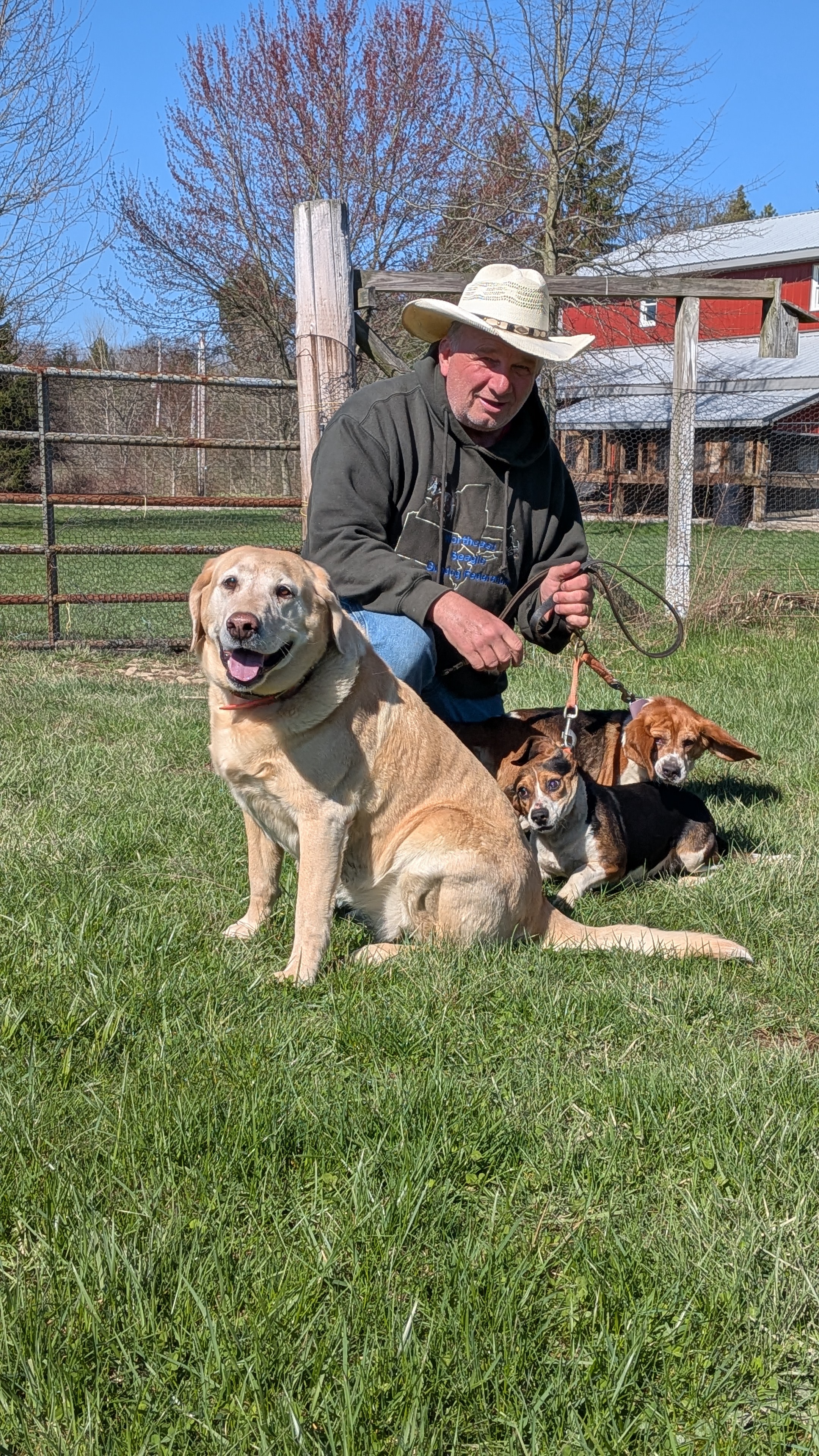 John Jarzynski with his dogs